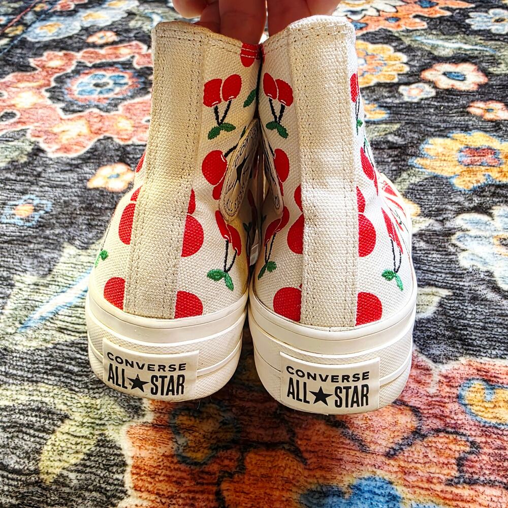 Converse Chuck Taylor All Star Platform Cherry High Top Sneakers Size 7 Cute - Picture 10 of 13